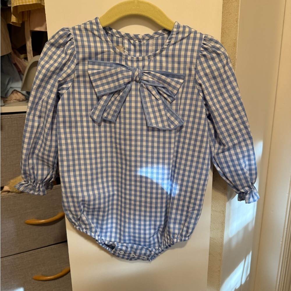 The Beaufort Bonnet Company Blue Gingham bubble